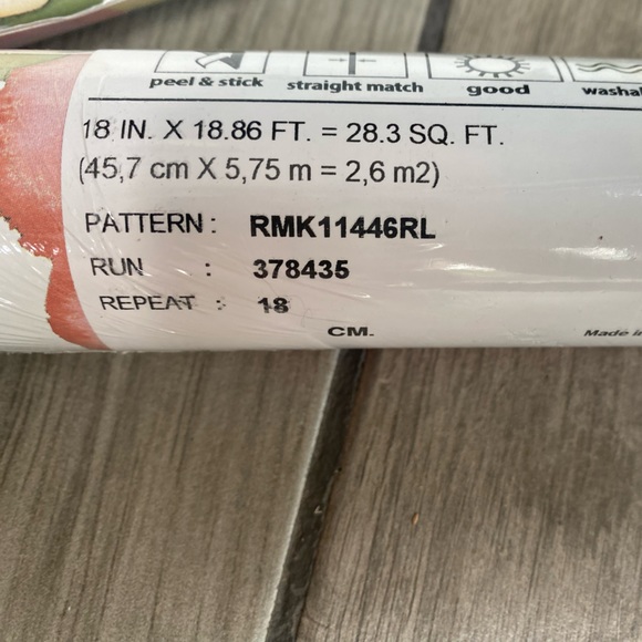 Lot Of (2) Roommates Peel and Stick Wallpaper, Floral RMK11446RL - Picture 2 of 3